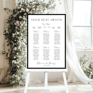 Wedding Table Plan A1 Sign