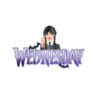 Wednesday Addams Logo Cut Out, Backdrop Sign