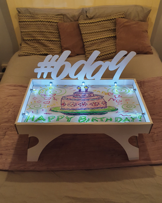 Red Letter Trays with LED White Or Printed image 1