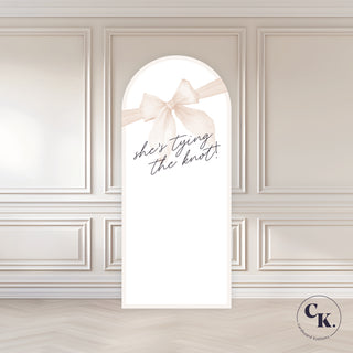 Tying the Knot Backdrop, Tying The Knot Party, Hen Party Sign image 1