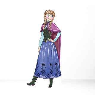 Anna Frozen Standing Cut-Out | Freestanding princess character display for Frozen birthday party decorations