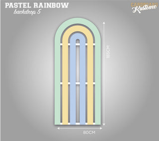 Pastel Rainbow Photo, Party, Back Drop - Rainbow Style image 0