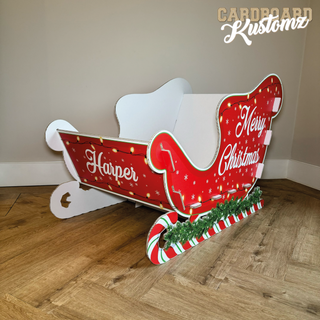Christmas Sleigh 3D Prop and Present Holder Decoration image 1