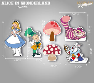 Alice In Wonderland Mini Cut Outs - Set Of 6 image 0