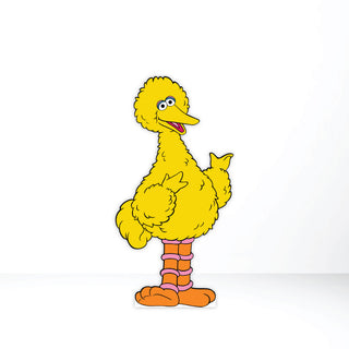 Big Bird Standing Cut-Out | Freestanding yellow Big Bird character display for Sesame Street birthday party decor