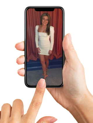 Custom Photo Cut Out | Customer photo shown on a phone ready to be turned into a personalised cardboard standee