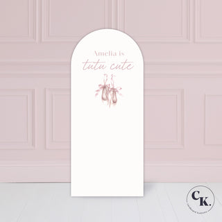 Ballerina Birthday Sign Bundle, backdrop, welcome sign and cut outs image 1