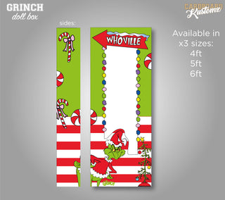 4ft Life Size The Grinch Christmas Doll Box, Photo Box, Photo Prop image 0