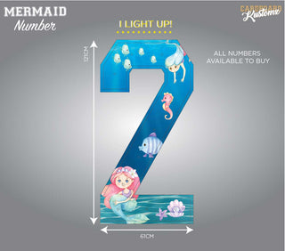 Mermaid LED Numbers or Letters image 0