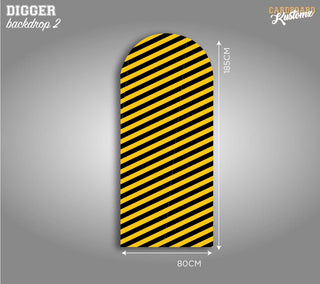 Customisable Digger/ Construction Photo Back Drop image 0