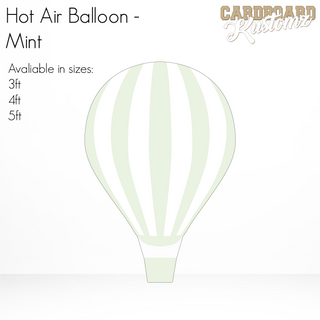 Hot Air Balloon Cut Out - Mint, Cardboard Cut Out, Hot Air Balloon Par image 0
