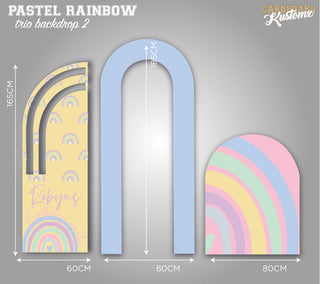 Customisable Pastel Rainbow Photo, Party, Back Drops - Trio image 0