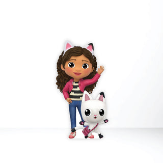 Gabby's Dollhouse Standing Cut-Out | Freestanding Gabby and Pandy Paws character display for birthday party decorations